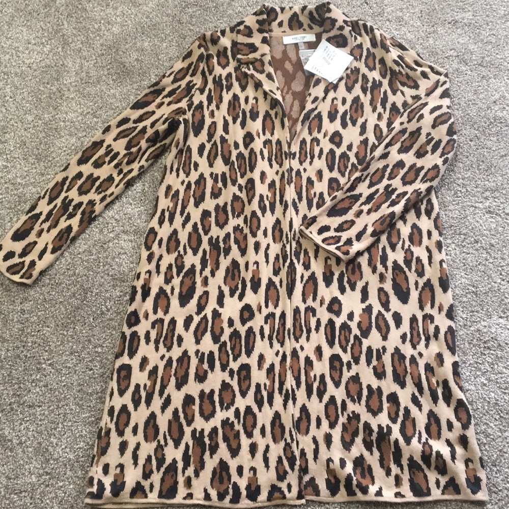 Jones Studio Separates Cheetah Duster Cardigan